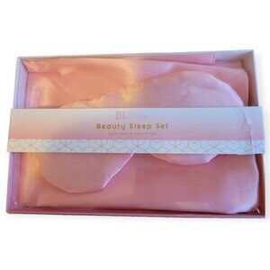 Pink Satin Sleep Set: Eye Mask & Pillowcase NWT